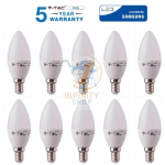 6 LAMPADINE LED 5,5W V-TAC attacco E27 E14 Lampadina Candela Oliva Vtac