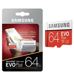 Samsung MicroSD EVO Plus 64gb Classe 10 + SD Adapter UHS-I SDHC Memoria