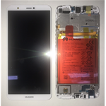 TP+ LCD + FRAME + BATTERIA ORIGINALE Huawei P SMART FIG-LX1 BIANCO SERVICE PACK